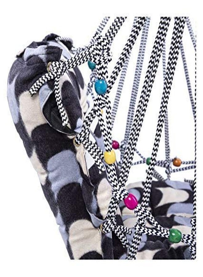 Plenteous أرجوحة قطنية وفيرة للأطفال، قابلة للغسل، مناسبة للأطفال من عمر سنة إلى سنتين، مزودة بحزام أمان، أرجوحة منزلية للحديقة للأطفال، للاستخدام الداخلي والخارجي (متعددة الألوان). - Image 4